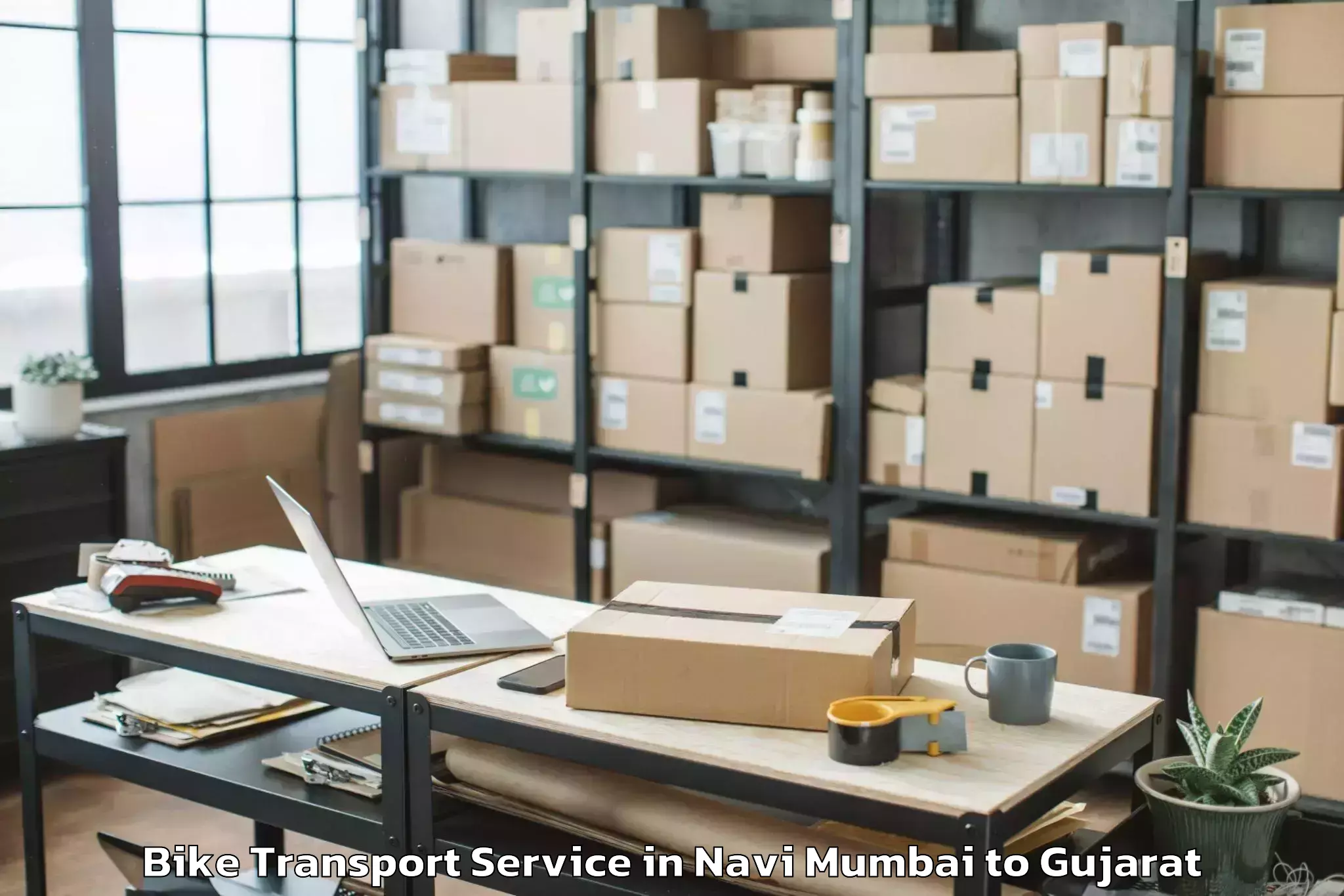 Book Navi Mumbai to Anand Bike Transport Online